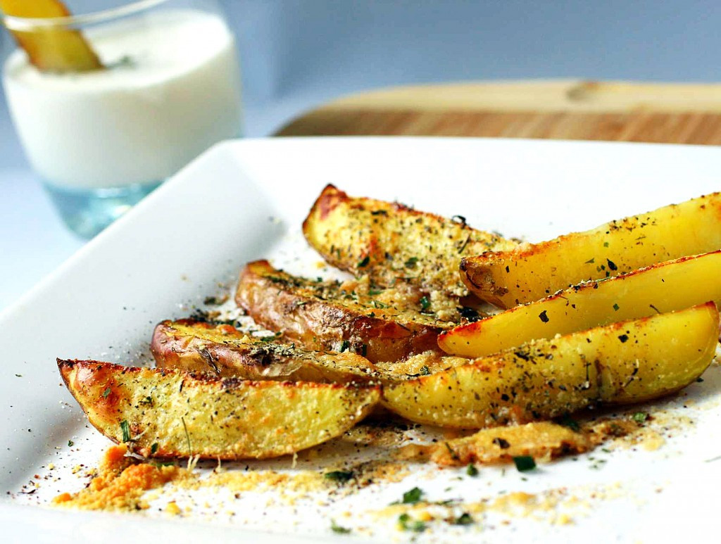 Parmesan Potato Wedges
 Baked Garlic Parmesan Potato Wedges