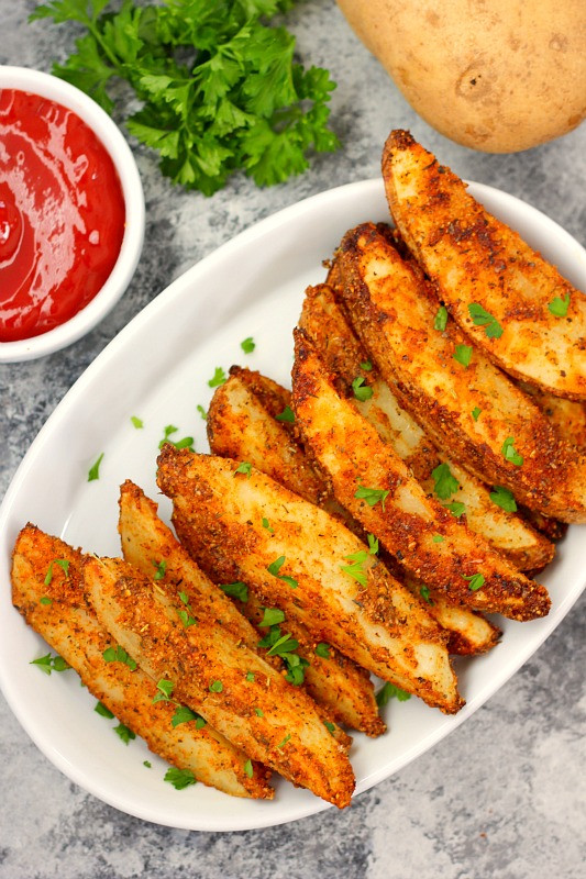 Parmesan Potato Wedges
 Baked Garlic Parmesan Potato Wedges Pumpkin N Spice