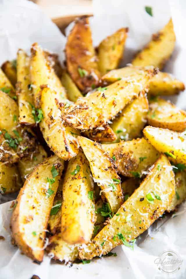 Parmesan Potato Wedges
 Oven Baked Garlic Parmesan Potato Wedges • The Healthy Foo