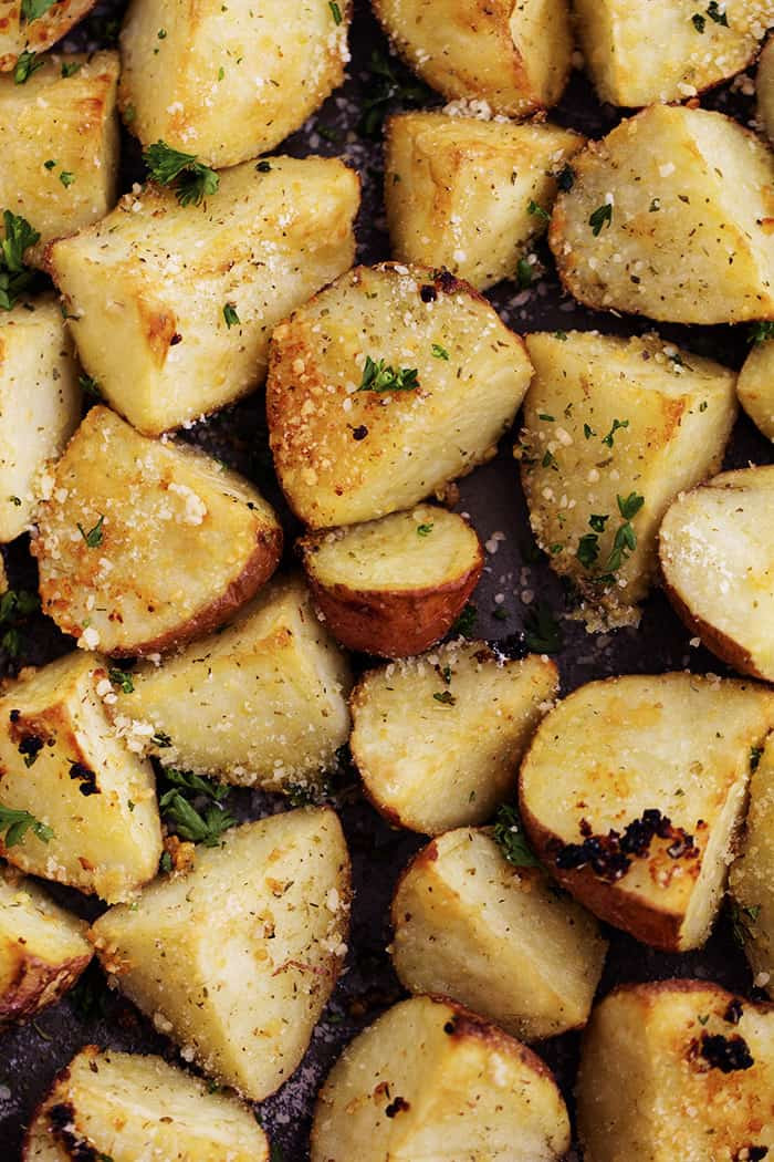 Parmesan Roasted Potatoes
 Parmesan Garlic Roasted Potatoes