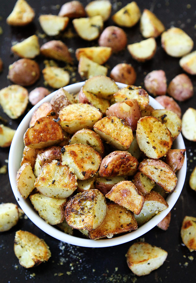 Parmesan Roasted Potatoes
 Roasted Parmesan Pesto Potatoes