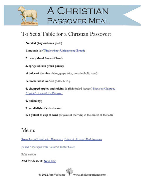 Passover Dinner Menus
 1 Way to Make Easter Everyone s Favorite Holiday Free