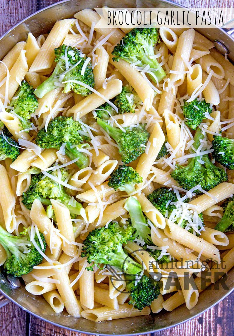 Pasta With Broccoli
 Broccoli Garlic Pasta The Midnight Baker