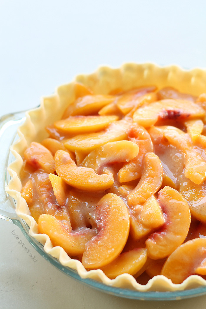 Peach Pie Recipes
 Peach Pie with Almond Crumble Love Grows Wild