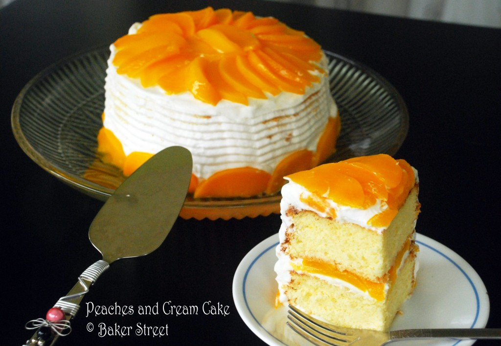 Peaches And Cream Dessert
 Peaches and Cream Cake
