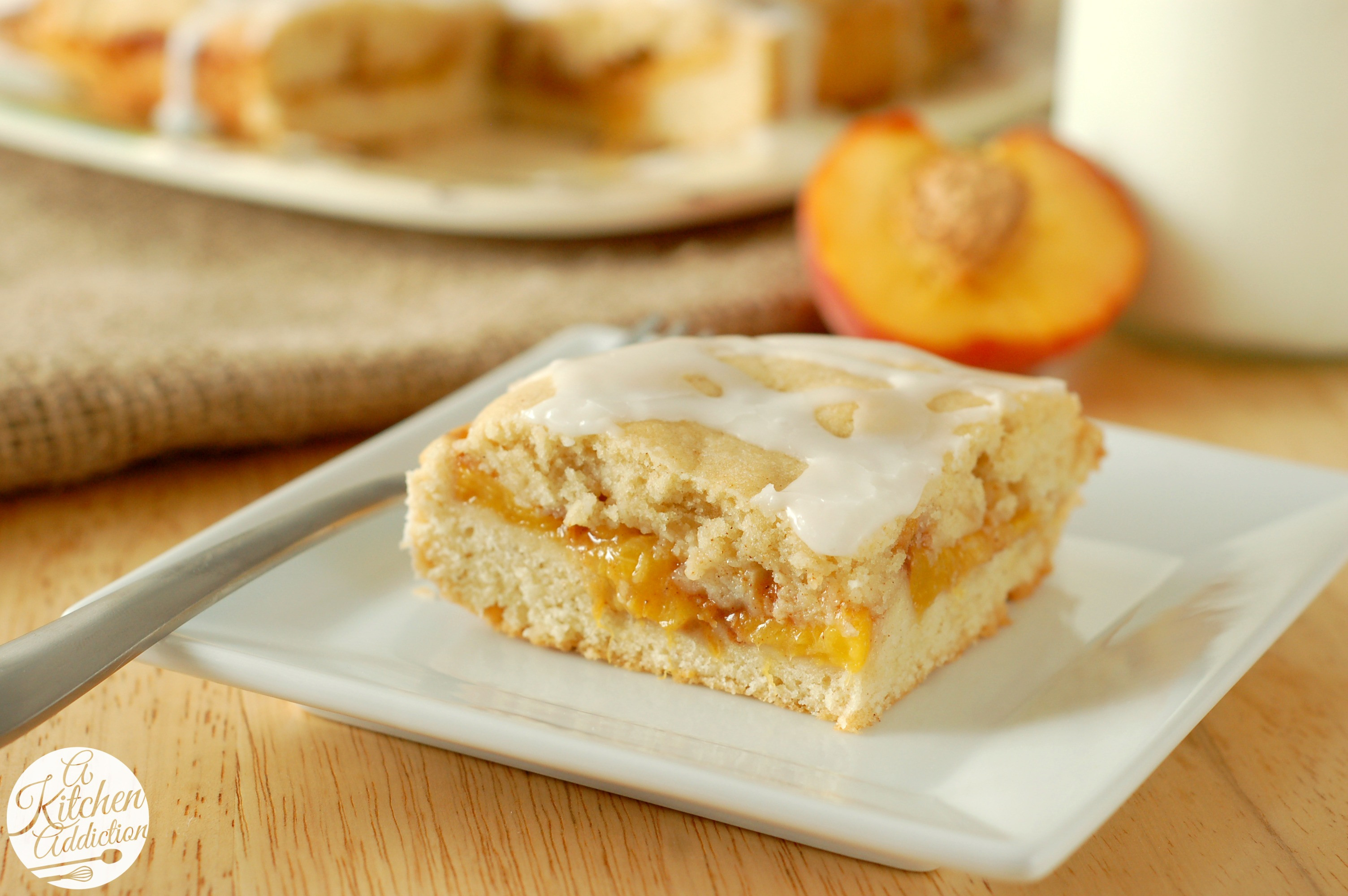 Peaches And Cream Dessert
 Peaches and Cream Cake A Kitchen Addiction