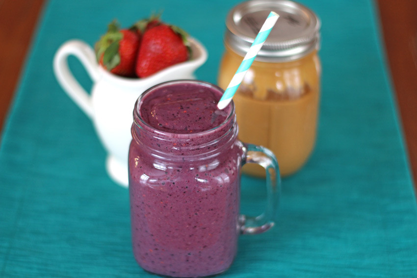 Peanut Butter And Jelly Smoothies
 Peanut Butter and Jelly Smoothie by Kitchen Cyclone