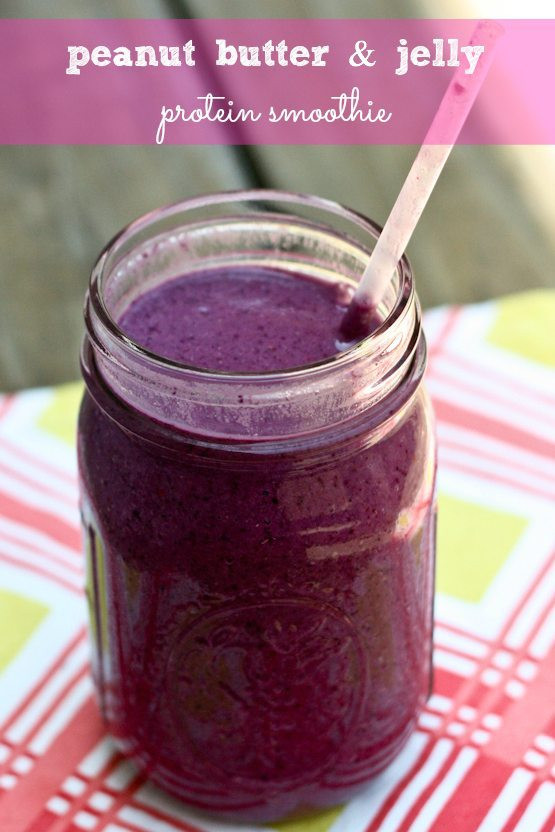 Peanut Butter And Jelly Smoothies
 Peanut Butter and Jelly Protein Smoothie