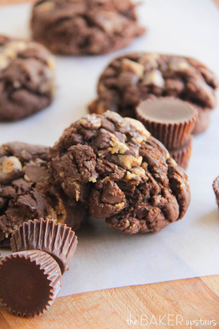 Peanut Butter Chocolate Cookies
 The Baker Upstairs Reese s giant chocolate peanut butter