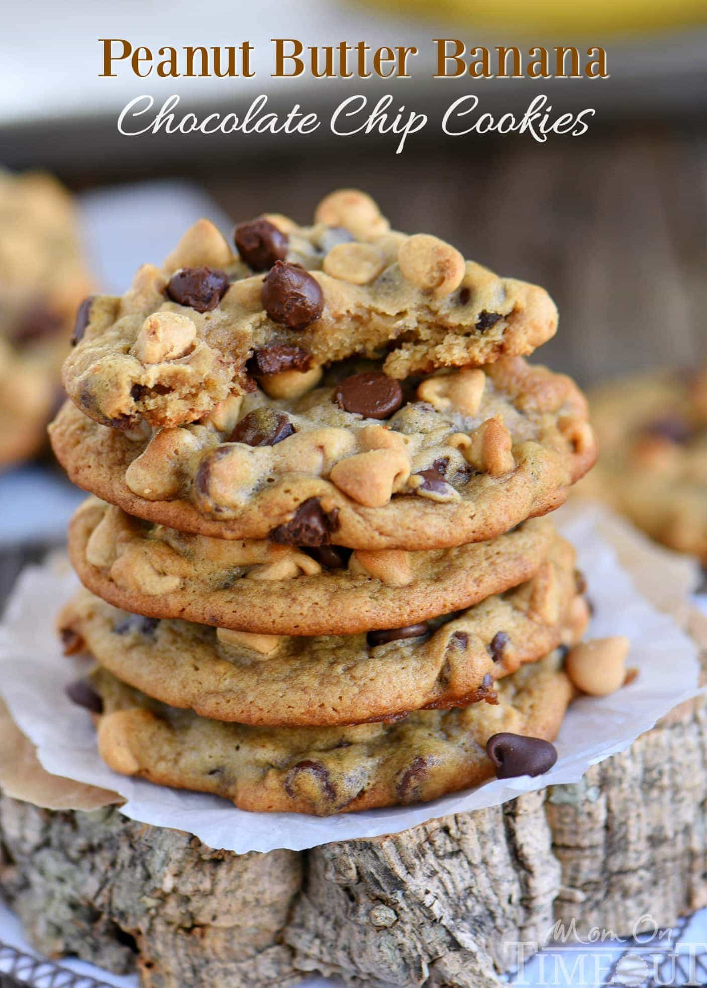 Peanut Butter Cookies With Chocolate Chips
 Peanut Butter Banana Chocolate Chip Cookies Mom Timeout