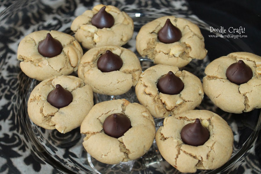 Peanut Butter Cookies With Kisses
 Doodlecraft Peanut Butter KISSES Cookies