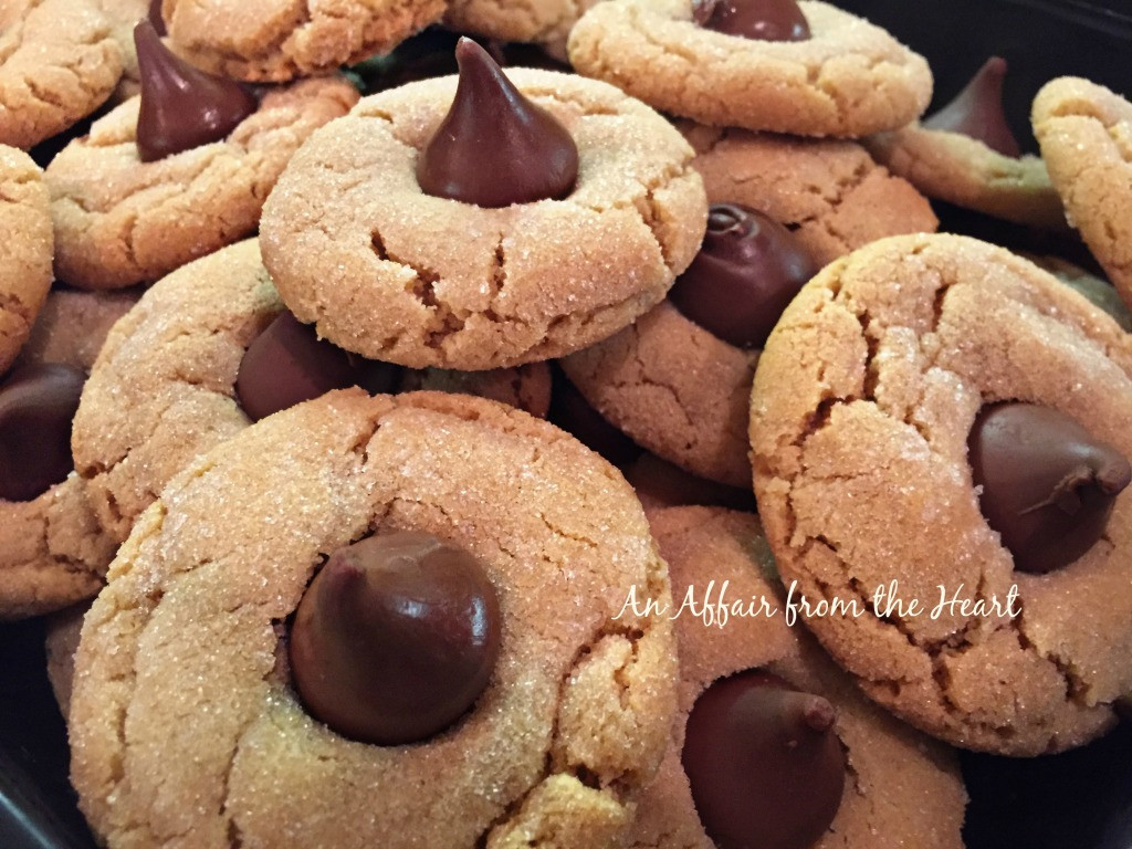 Peanut Butter Cookies With Kisses
 homemade Peanut Butter Kiss Cookies