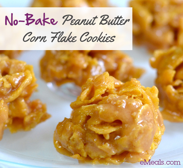 Peanut Butter Cornflake Cookies
 No Bake Peanut Butter Corn Flake Cookies — The eMeals Blog