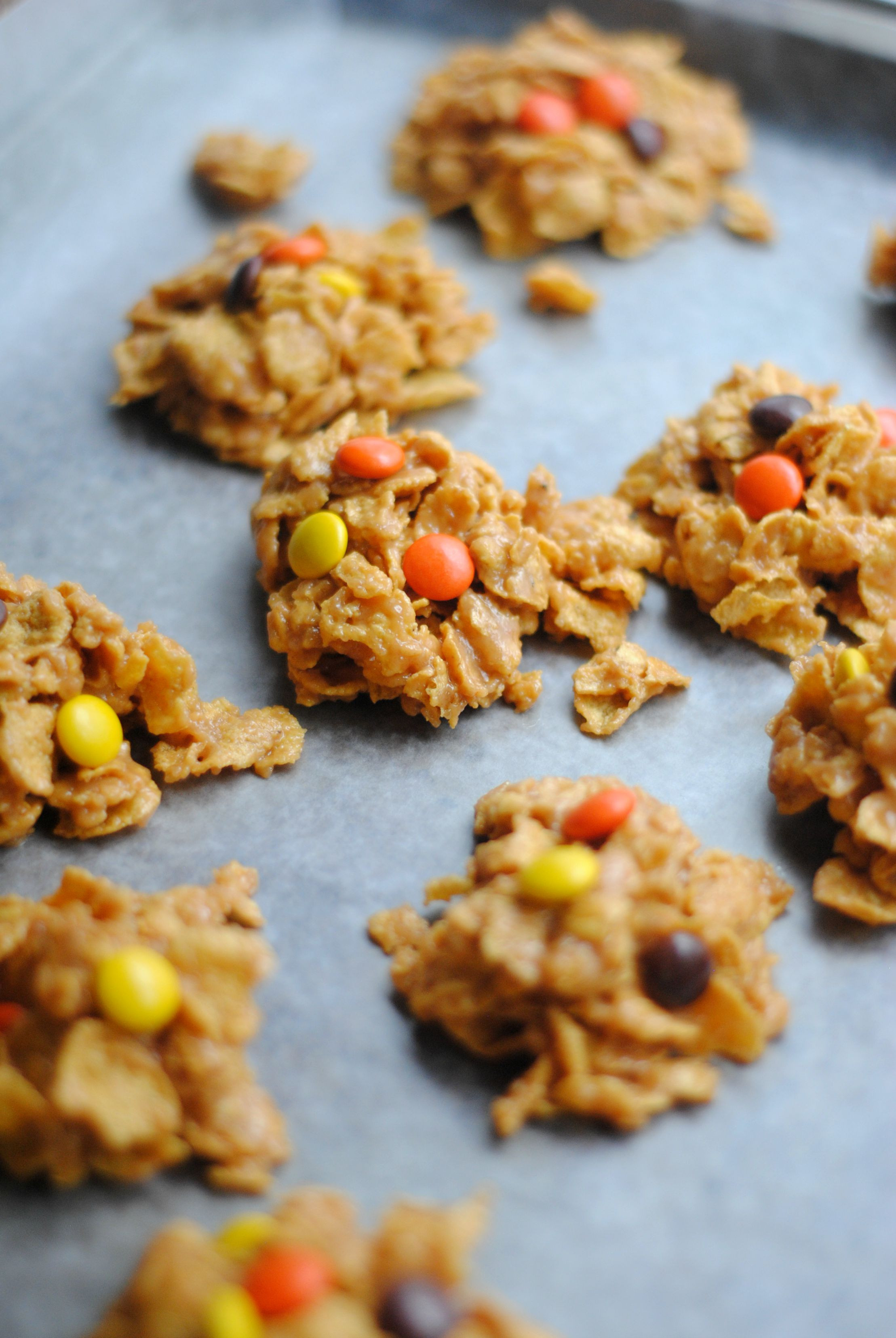 Peanut Butter Cornflake Cookies
 No Bake Peanut Butter Cornflake Cookies