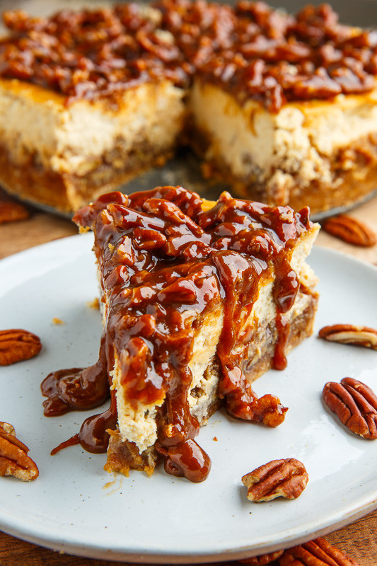 Pecan Pie Cheesecake
 Pecan Pie Cheesecake with Pecan Caramel Sauce on Closet