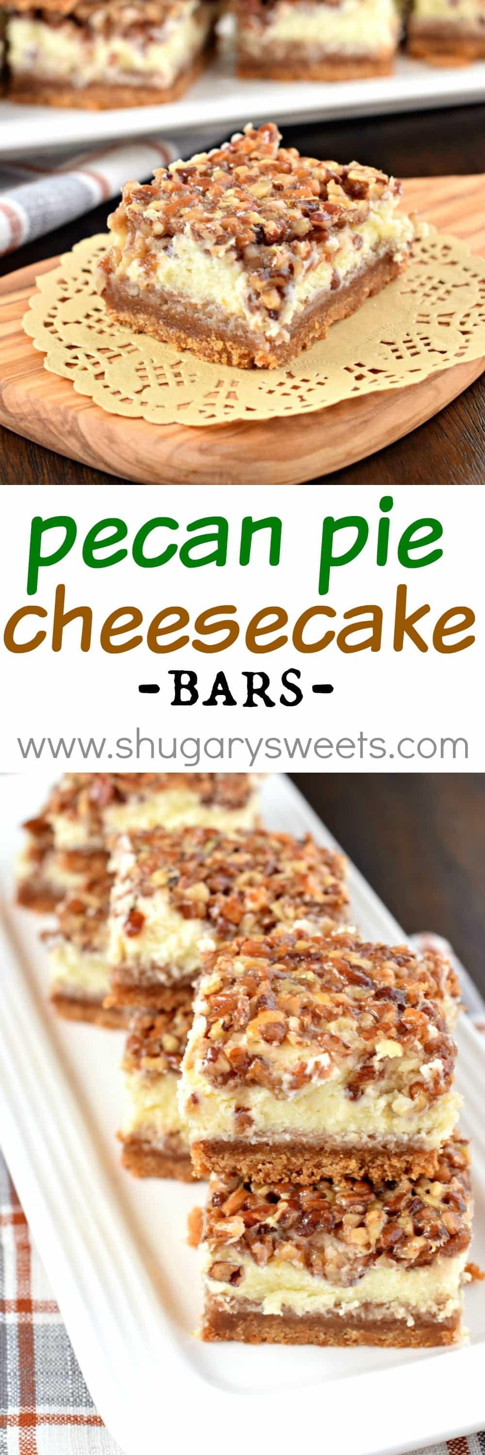 Pecan Pie Cheesecake Recipe
 Pecan Pie Cheesecake Bars Shugary Sweets