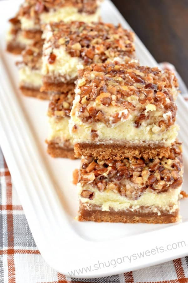 Pecan Pie Cheesecake Recipe
 Pecan Pie Cheesecake Bars Shugary Sweets