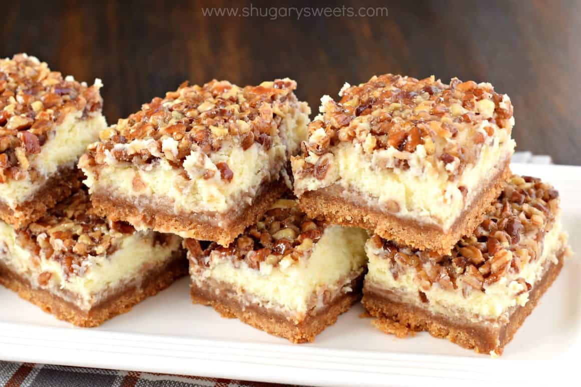 Pecan Pie Cheesecake Recipe
 Pecan Pie Cheesecake Bars Shugary Sweets