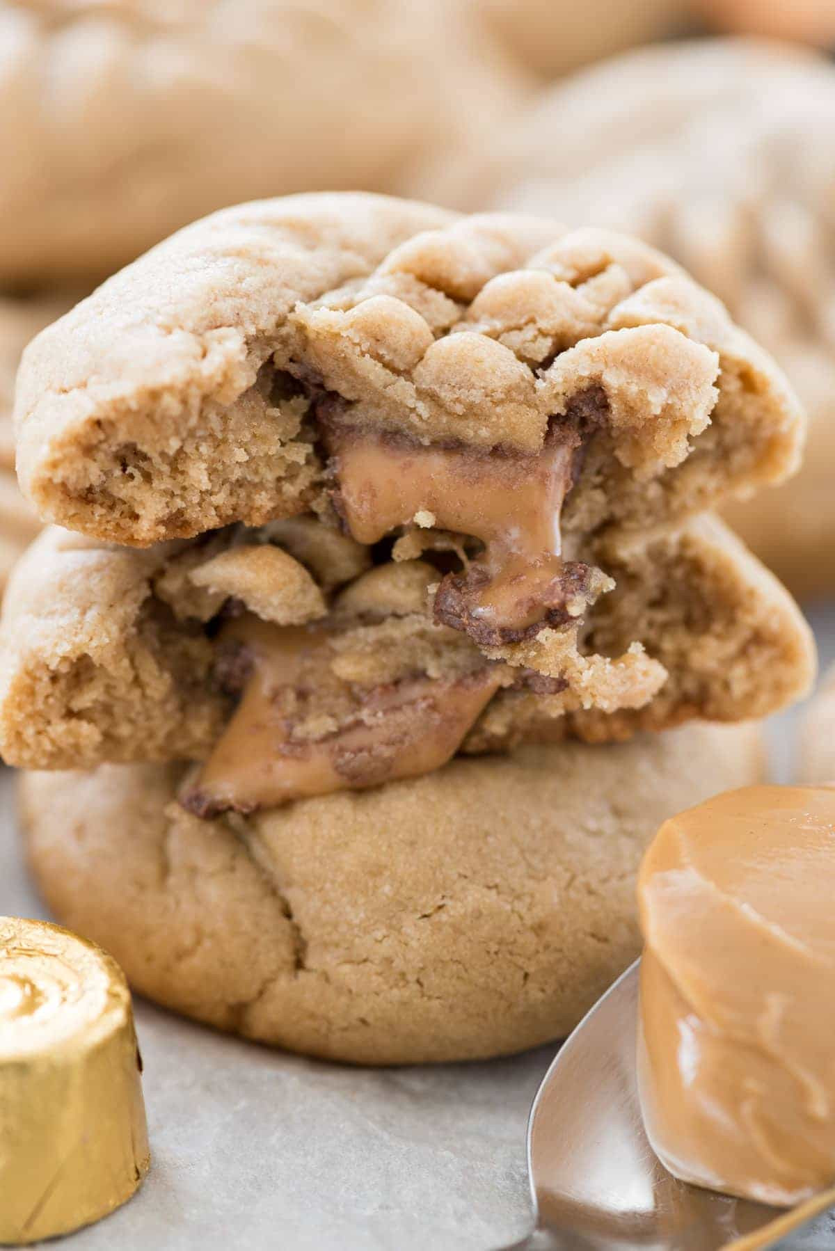 Penut Butter Cookies
 Rolo Stuffed Peanut Butter Cookies Crazy for Crust