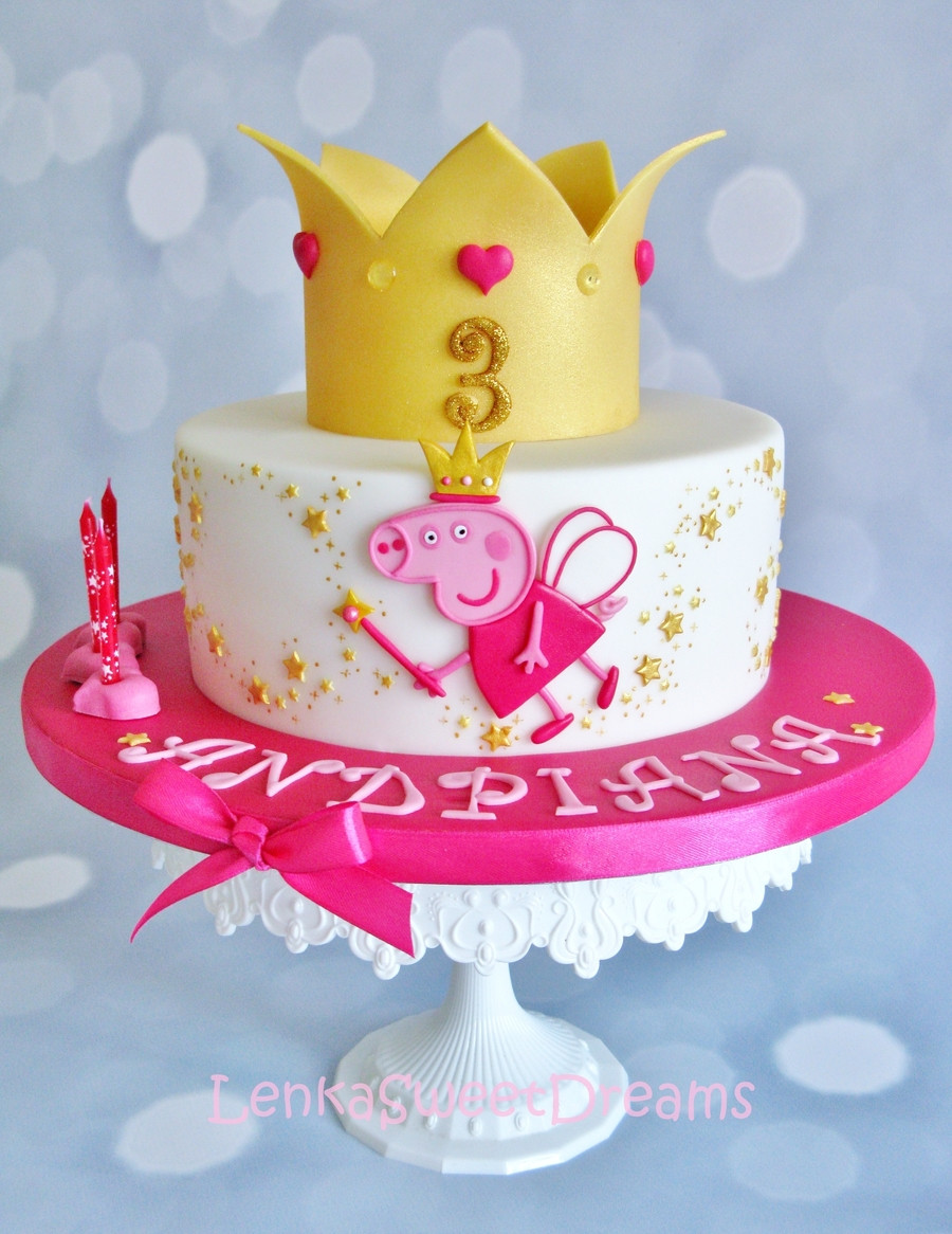 Peppa Pig Birthday Cake
 Princess Peppa Pig Cake CakeCentral