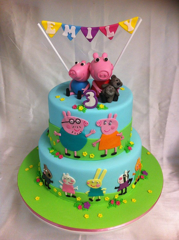 Peppa Pig Birthday Cake
 111 best images about Peppa Pig Cakes on Pinterest