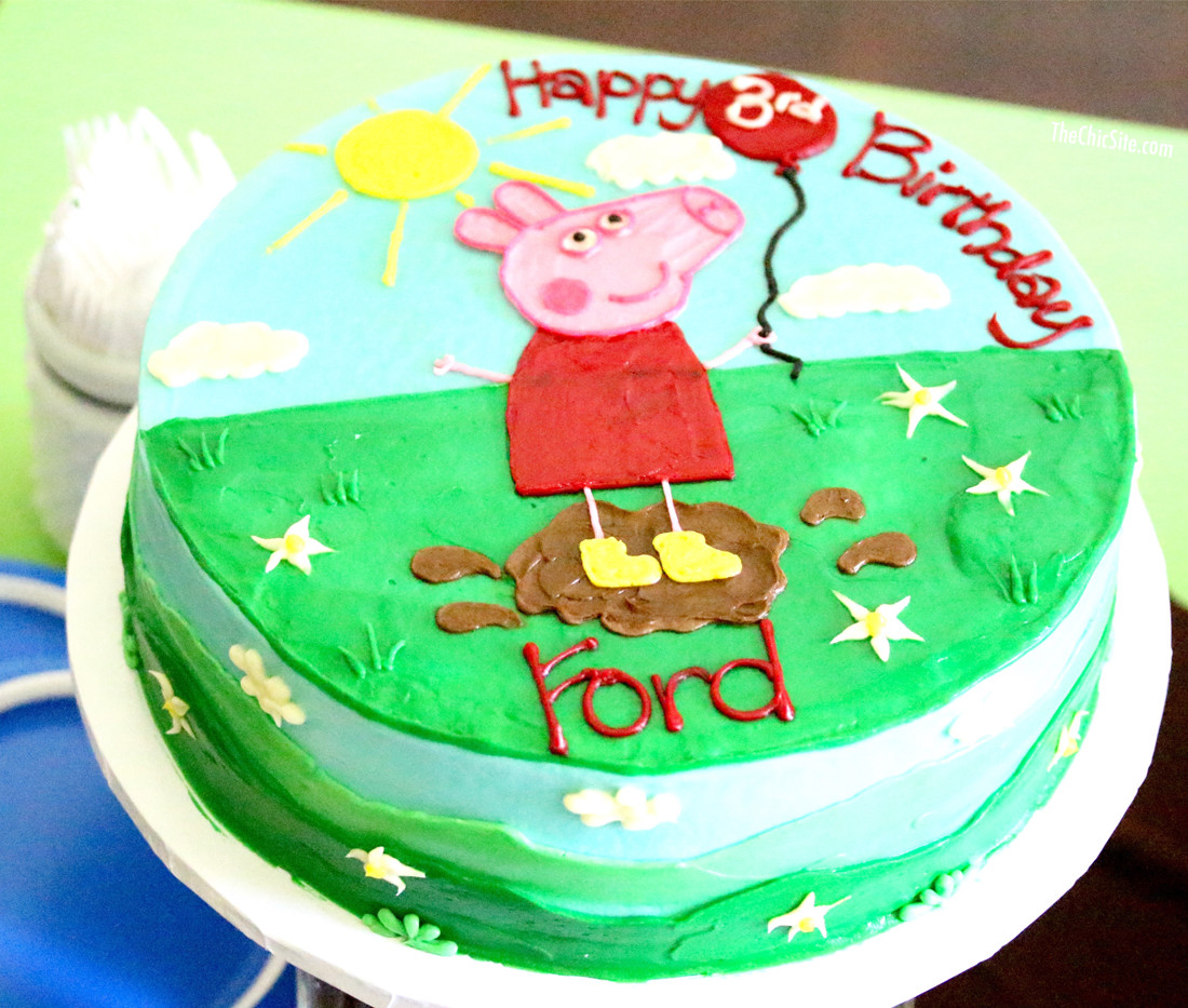 Peppa Pig Birthday Cake
 Peppa Pig Party The Chic Site