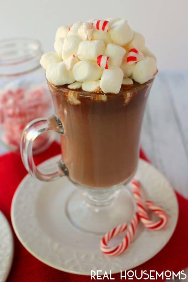 Peppermint Hot Chocolate
 Spiked Peppermint Hot Chocolate ⋆ Real Housemoms