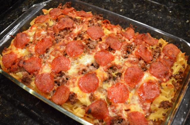 Pepperoni Pizza Casserole
 Pepperoni Pizza Casserole