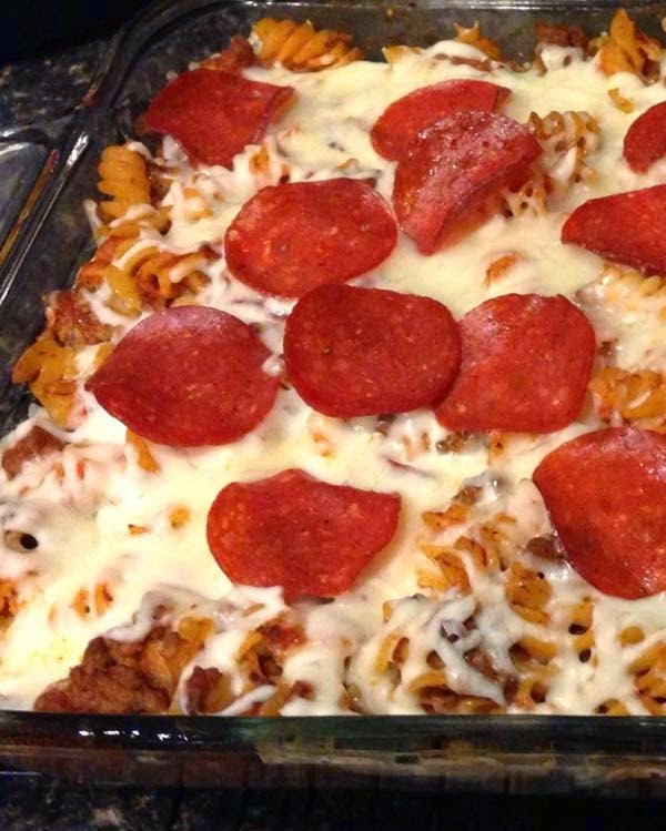 Pepperoni Pizza Casserole
 Turkey Pepperoni Pizza Casserole Food Fun and Happiness