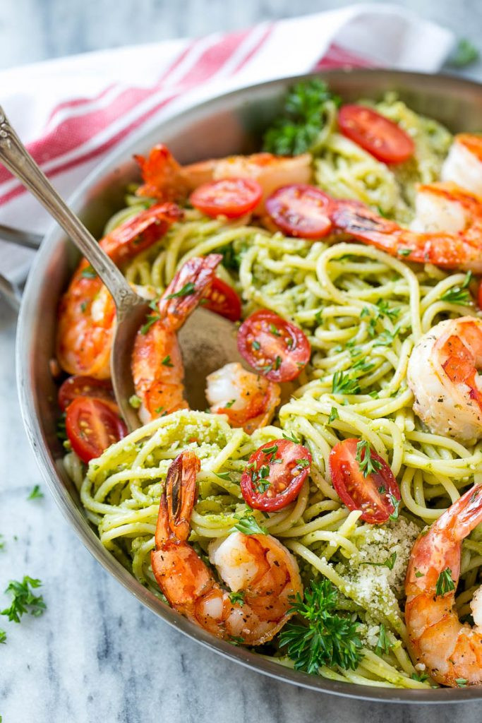 Pesto Shrimp Pasta
 Shrimp Pesto Pasta Dinner at the Zoo