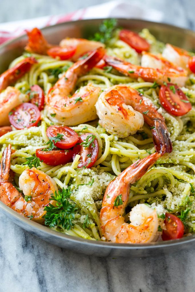 Pesto Shrimp Pasta
 Shrimp Pesto Pasta Dinner at the Zoo