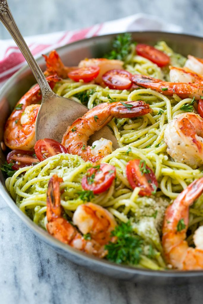 Pesto Shrimp Pasta
 Shrimp Pesto Pasta Dinner at the Zoo