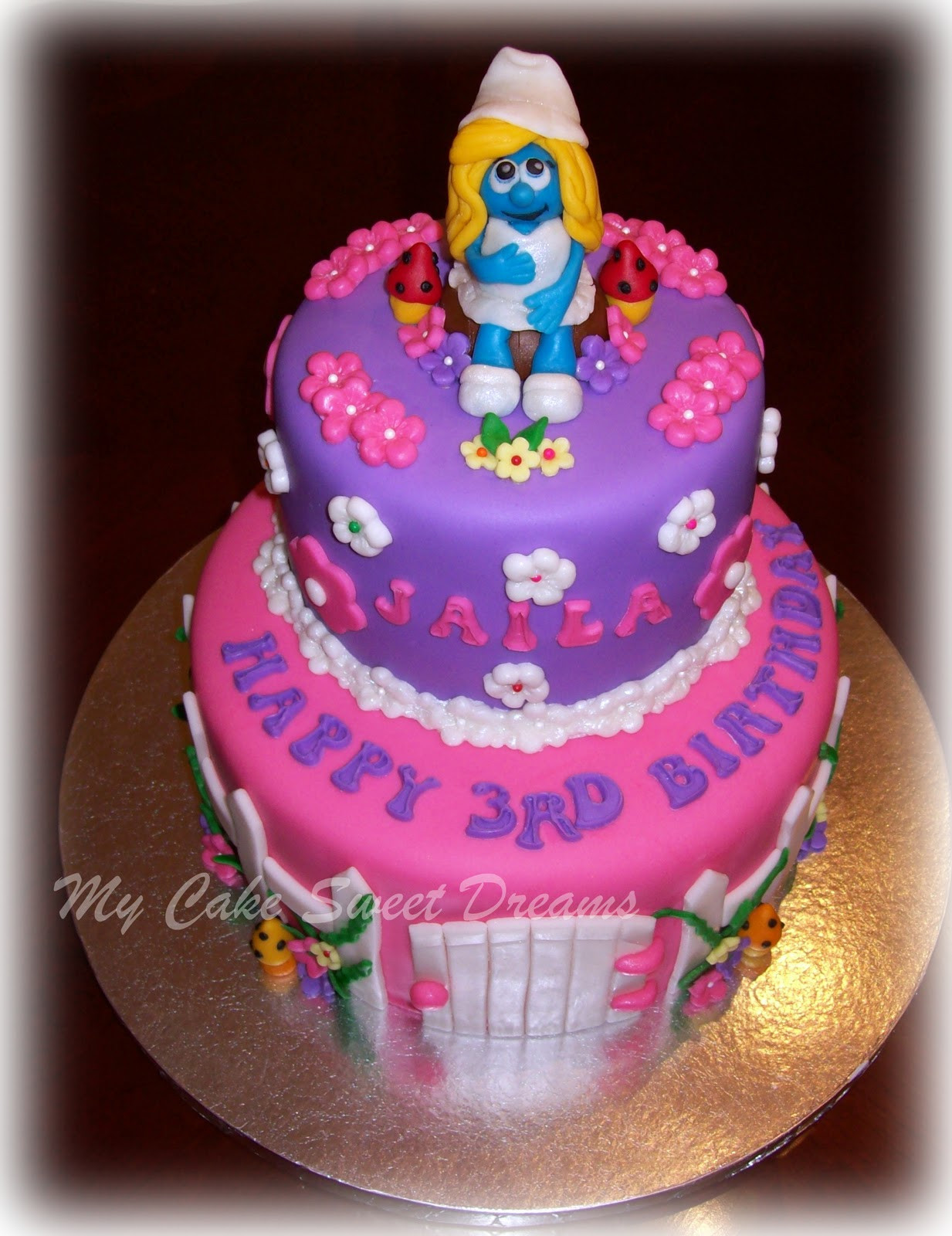 Picture Of Birthday Cake
 My Cake Sweet Dreams Smurfette Cake