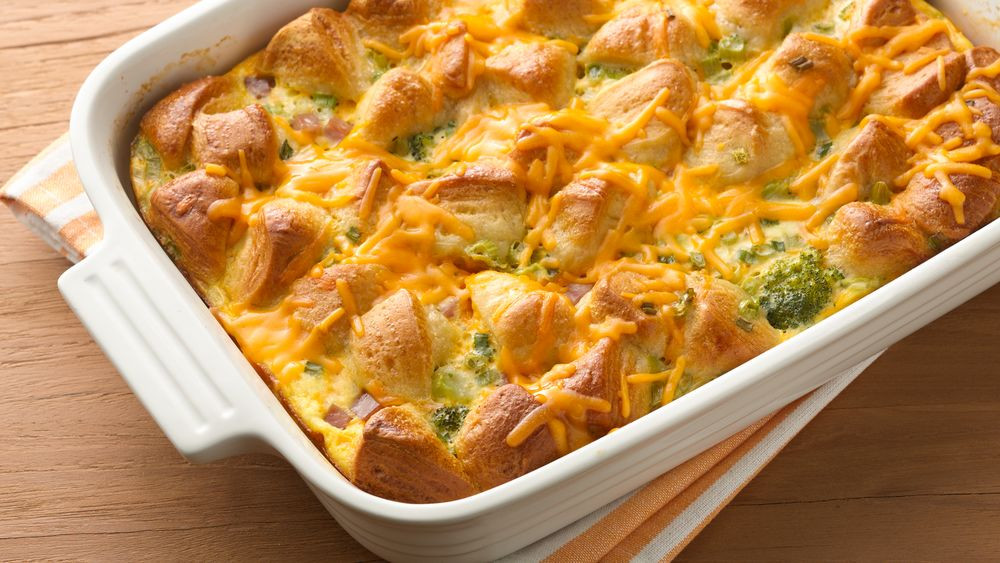 Pillsbury Biscuit Breakfast Casserole
 Cheesy Ham and Egg Bubble Up Bake Recipe Pillsbury