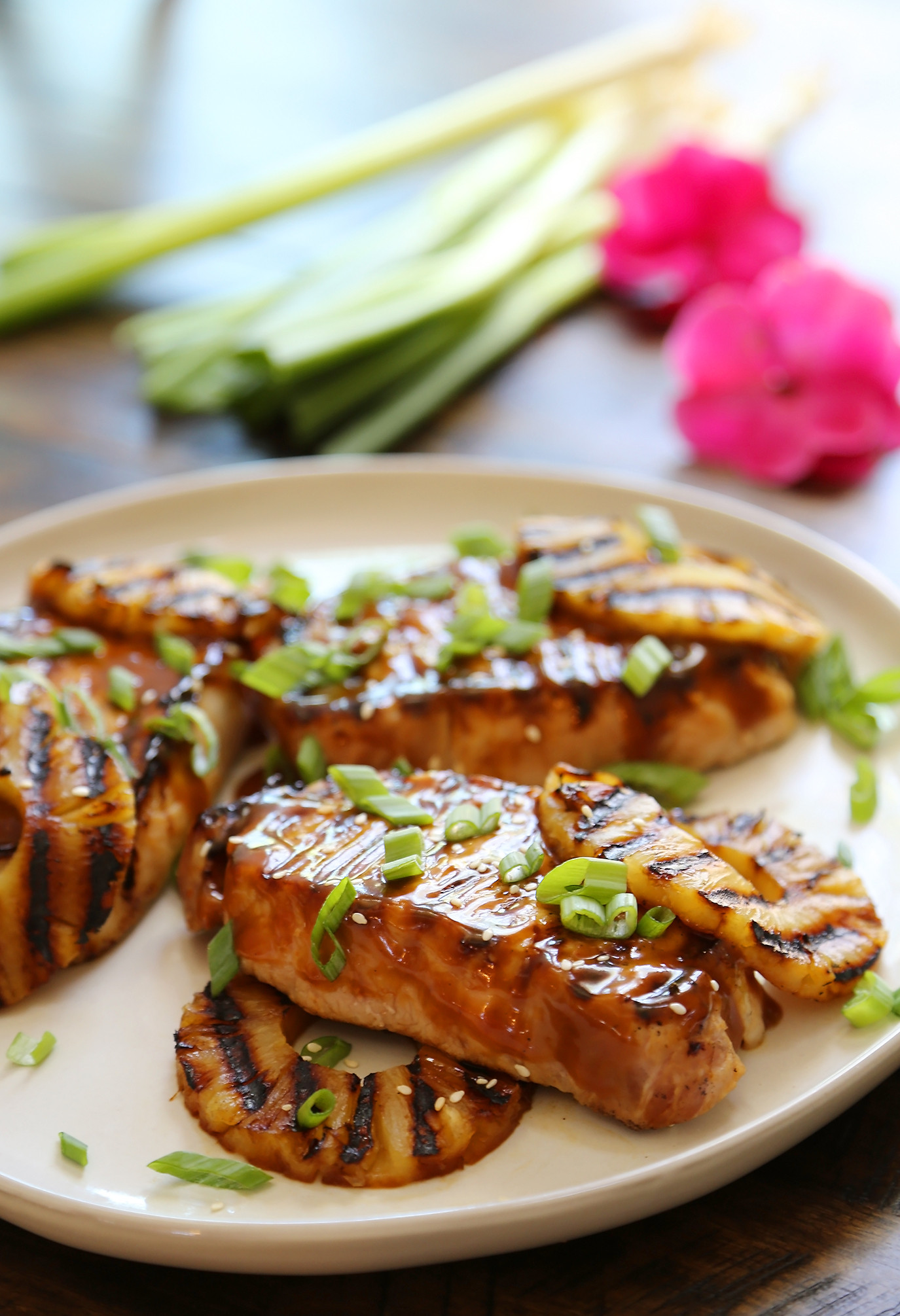 Pineapple Pork Chops
 Grilled Hawaiian Pineapple Pork Chops