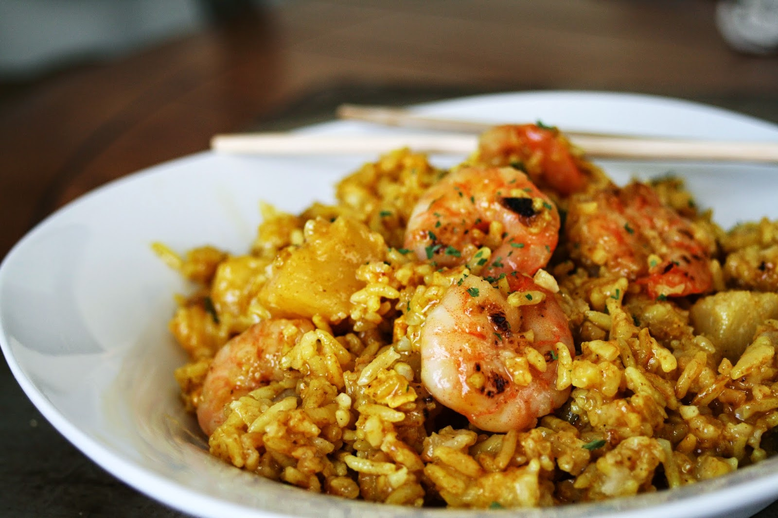 Pineapple Shrimp Fried Rice
 I Thee Cook Thai Shrimp and Pineapple Fried Rice