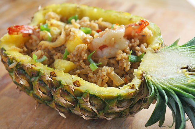 Pineapple Shrimp Fried Rice
 pineapple & shrimp fried rice