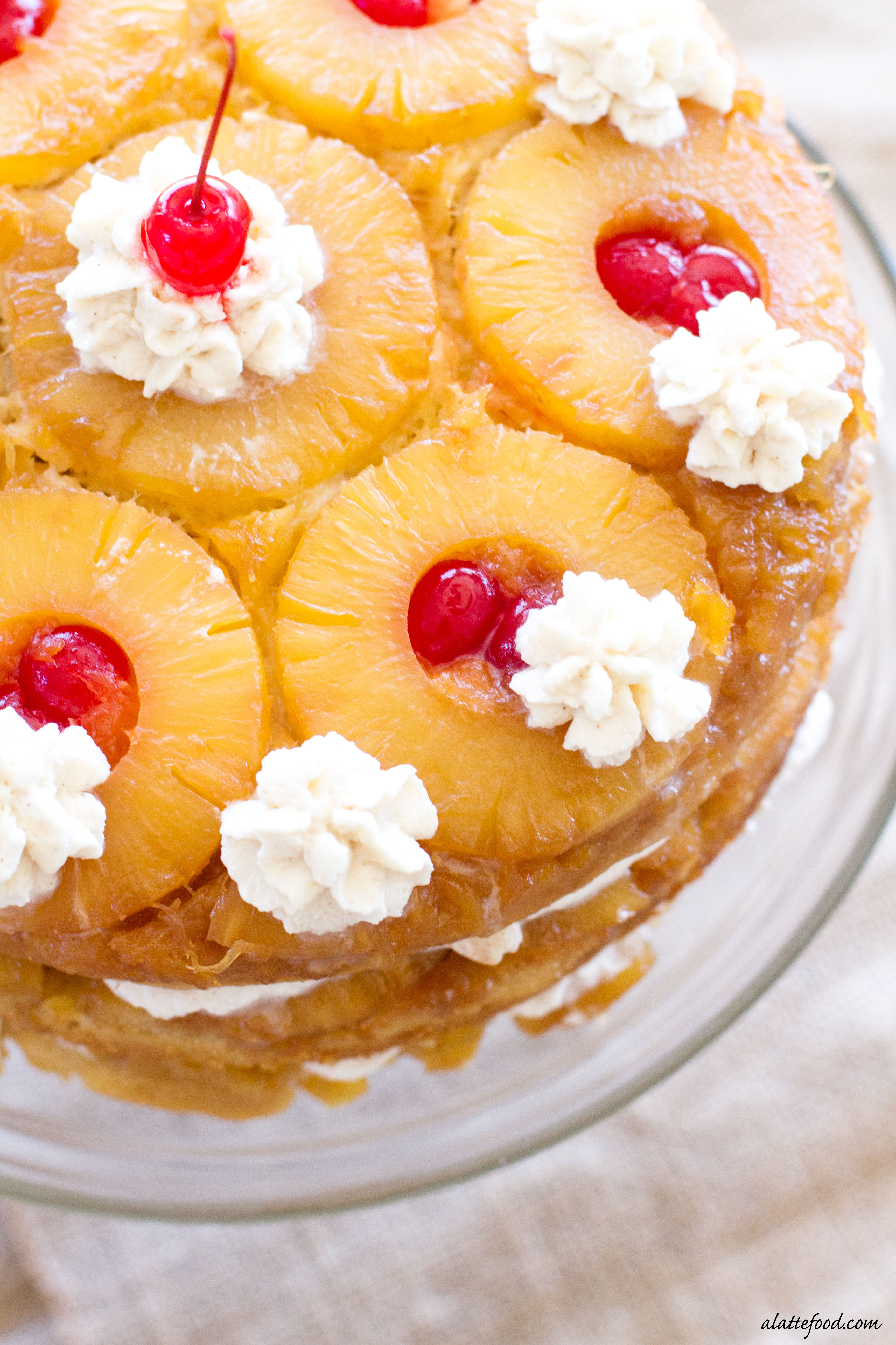 Pineapple Upside Cake
 Triple Layer Pineapple Upside Down Cake A Latte Food