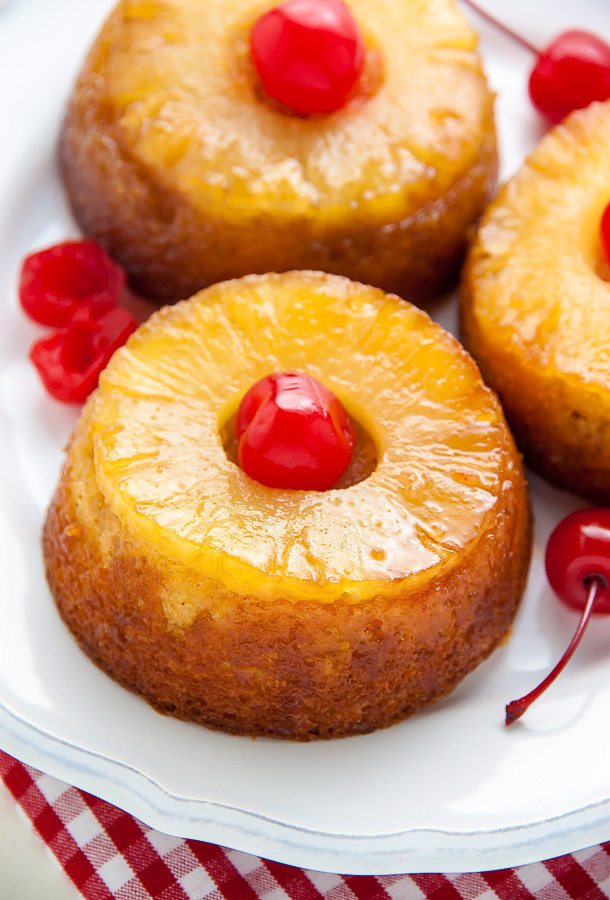 Pineapple Upsidedown Cake
 Mini Pineapple Upside Down Cakes Baker by Nature