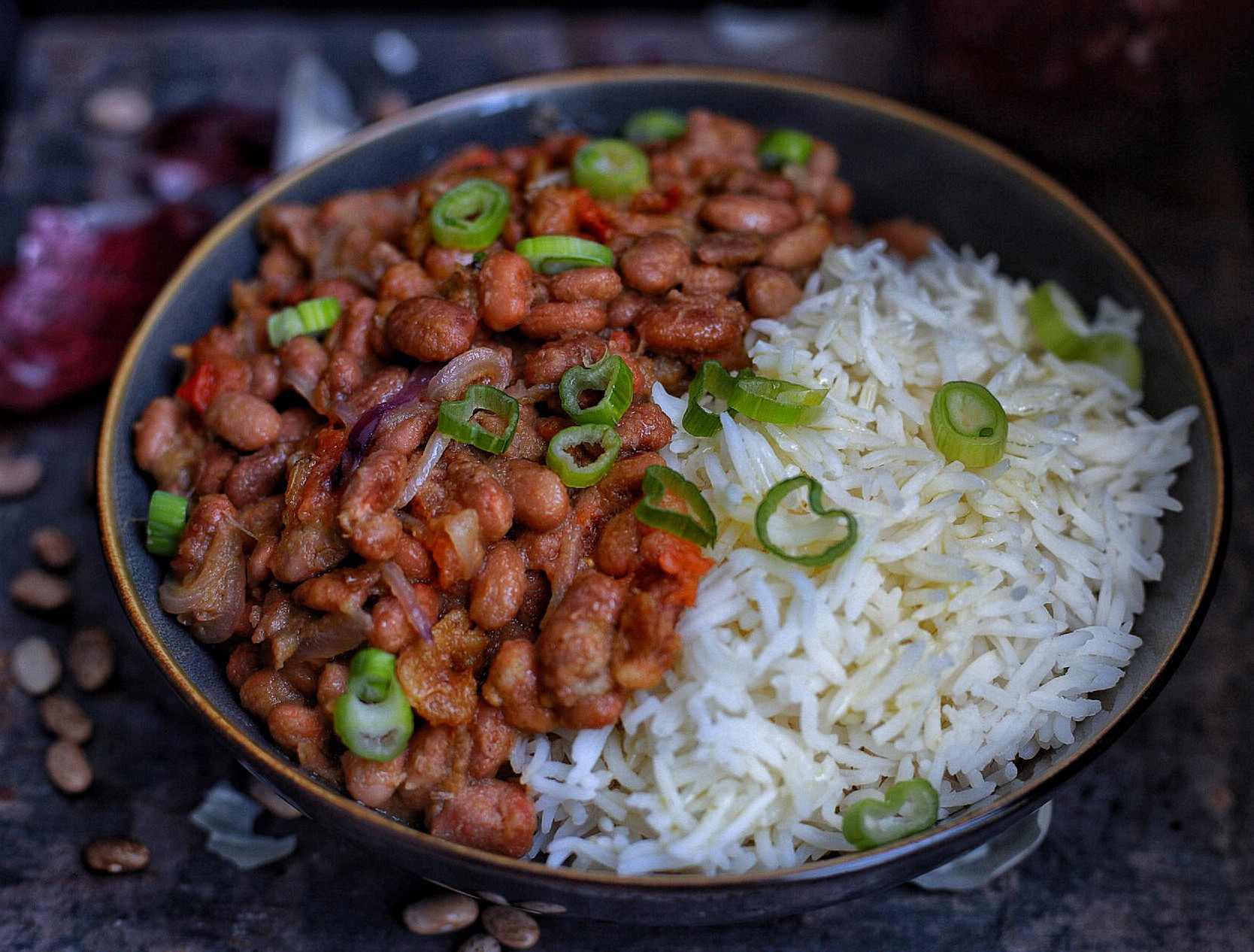 Pinto Beans And Rice
 African Stewed pinto beans with rice Afrovitalityeats