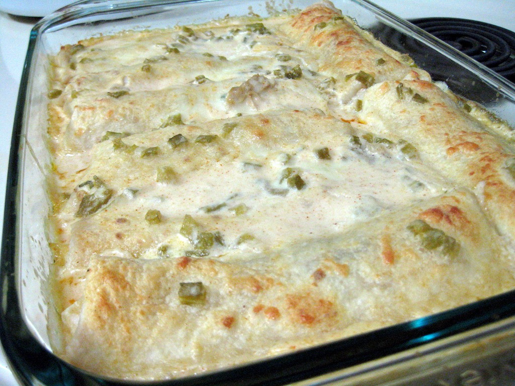 Pioneer Woman White Chicken Enchiladas
 chicken enchiladas with white sauce pioneer woman