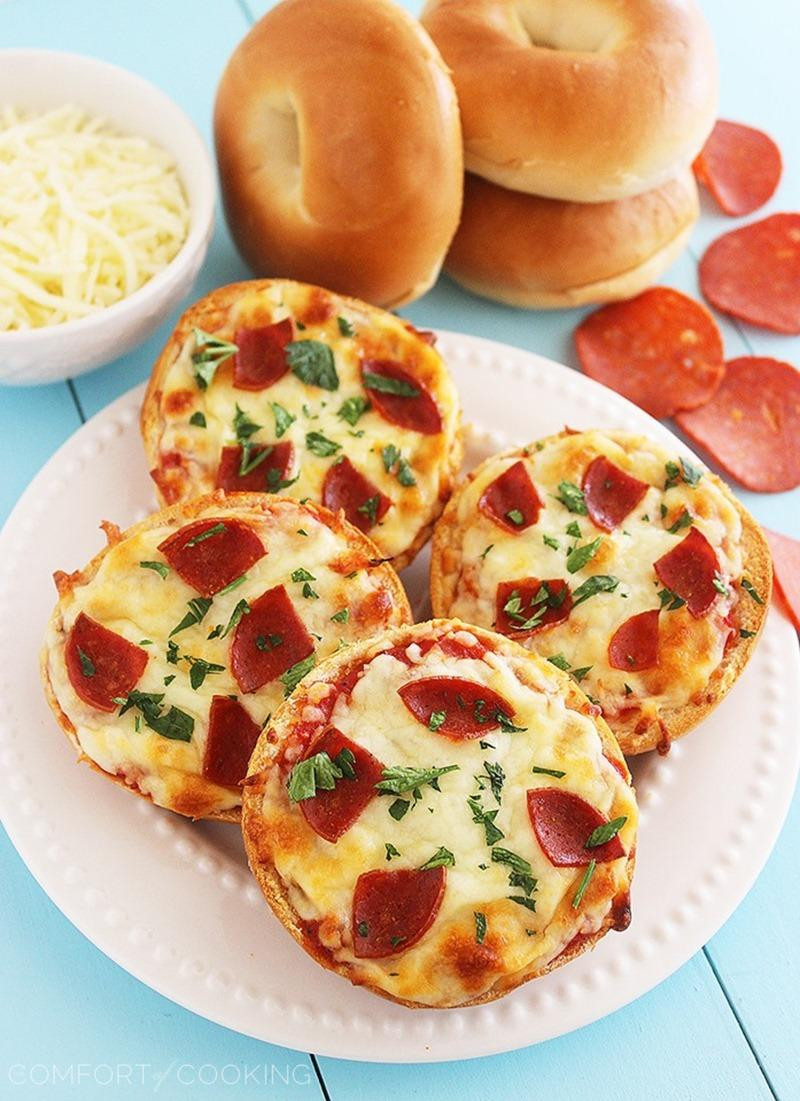 Pizza Bagels Recipe
 Easy Mini Bagel Pizzas