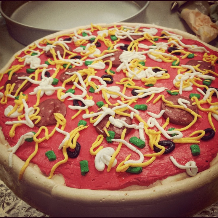 Pizza Birthday Cake
 11 best ideas about Pizza cake on Pinterest