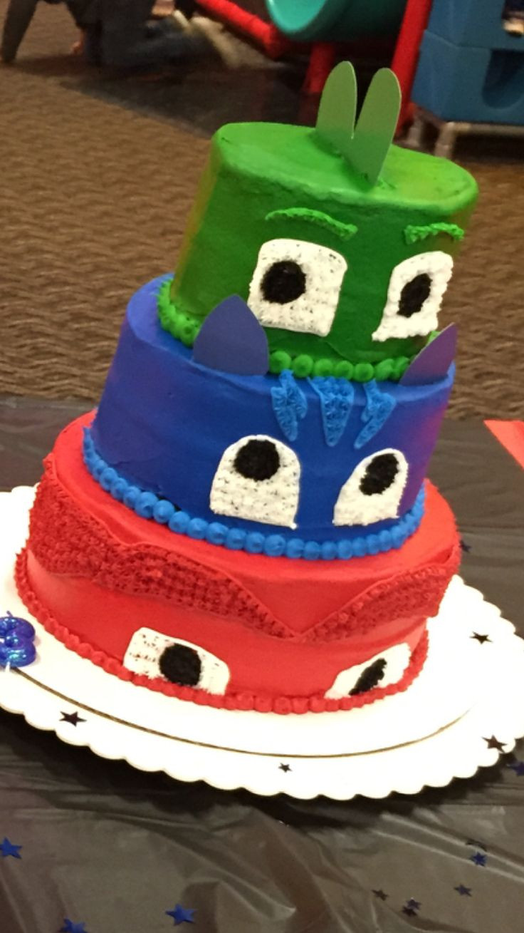 Pj Mask Birthday Cake
 17 Best images about PJ Mask Birthday on Pinterest