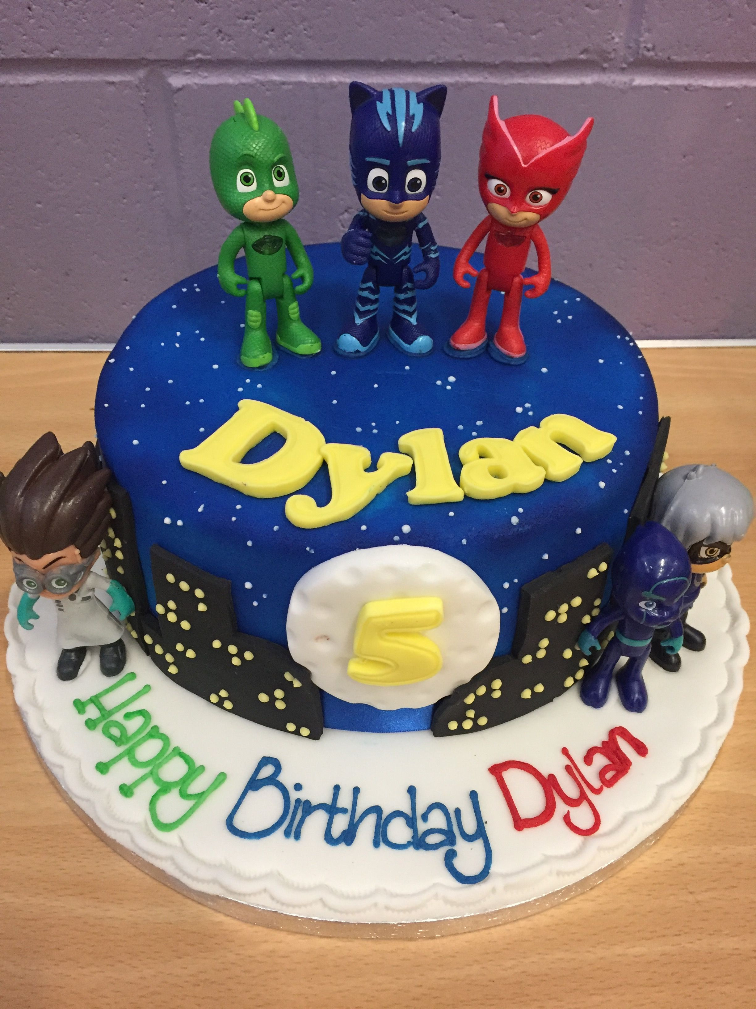 Pj Mask Birthday Cake
 PJ masks birthday cake Bentley Joseph Pinterest