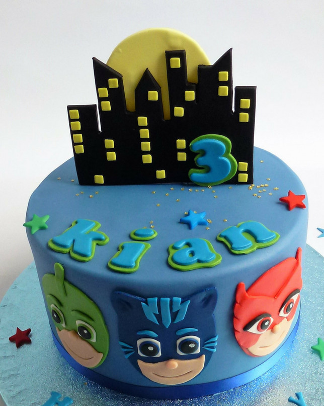 Pj Mask Birthday Cake
 P J Masks Cake