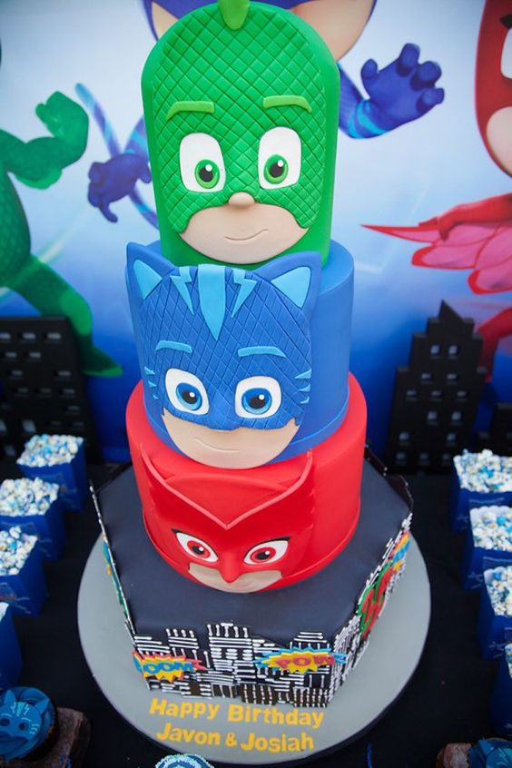 Pj Mask Birthday Cake
 13 Fun PJ Masks Party Ideas Pretty My Party Party Ideas