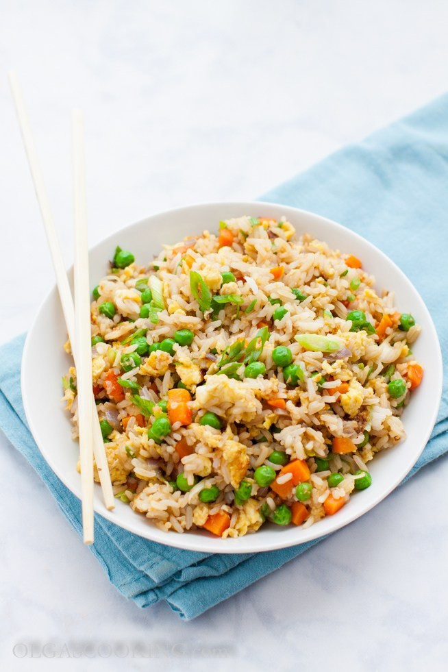 Plain Fried Rice
 Simple Fried Rice Olgas Cooking