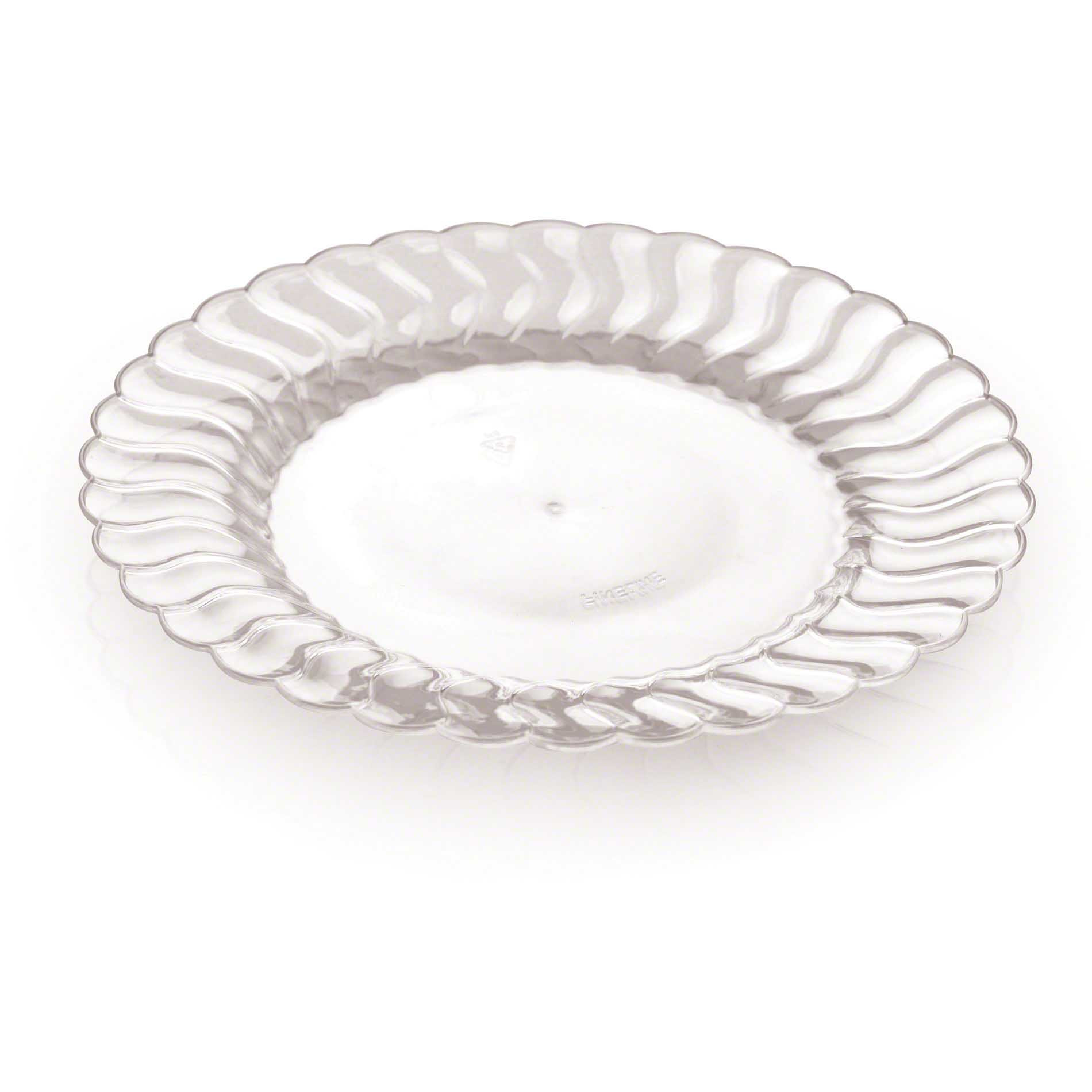 Plastic Dessert Plates
 Fineline 206 6" Round Plastic Dessert Plate Flairware