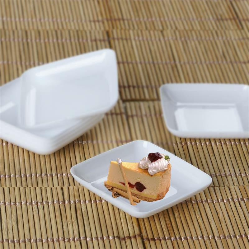 Plastic Dessert Plates
 24 pk White Mini Plastic Disposable Dessert Plate Wedding